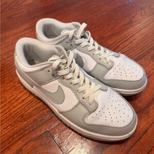Men's White and Gray Nike Sneakers